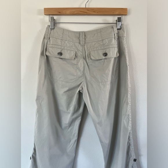 Garnett Hill‎ Khaki Rolled Tab Convertible Cotton Pants Size 2P - Picture 9 of 11